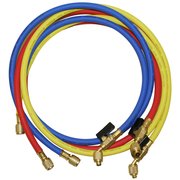 Navac Refrigerant Hoses, 5'x3 (R, B, Y), 45°, Ball Valve NH5SC